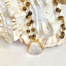 Load image into Gallery viewer, TIGER EYE NECKLACE - HAPPY BUDDHA
