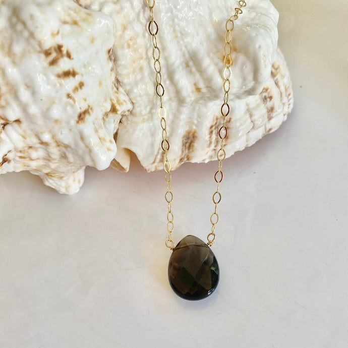 SMOKY QUARTZ NECKLACE - FUME