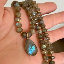 Load image into Gallery viewer, LONG LABRADORITE NECKLACE - SHIMMY
