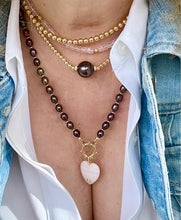 Load image into Gallery viewer, GOLD BEADS NECKLACE WITH CHUNKY TAHITIAN PEARL - KONA
