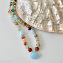 Load image into Gallery viewer, AGATE WITH AQUAMARINE NECKLACE - LAGUNA
