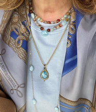 Load image into Gallery viewer, AGATE WITH AQUAMARINE NECKLACE - LAGUNA
