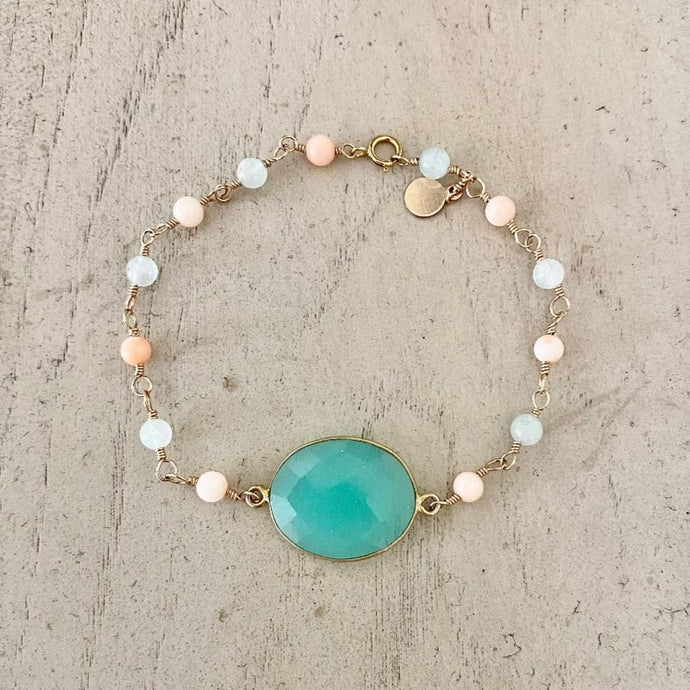 CORAL BRACELET AQUA