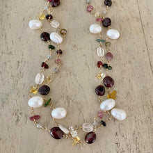 Load image into Gallery viewer, GEMSTONE AND PEARL NECKLACE - NAPA
